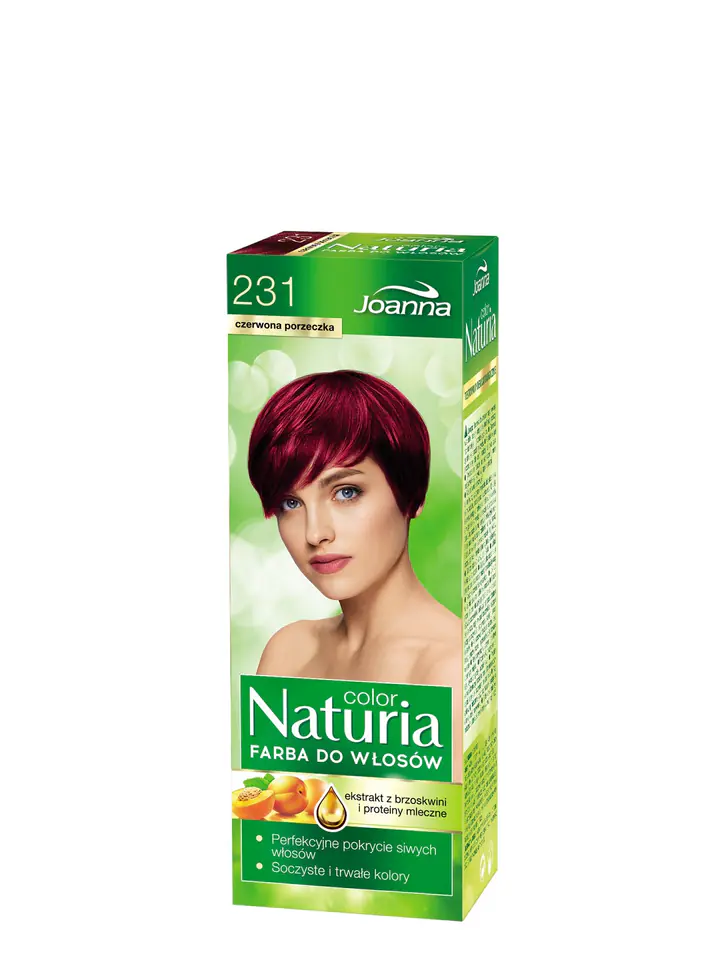 ⁨Joanna Naturia Color Farba do włosów nr 231-czerwona porzeczka 150g⁩ w sklepie Wasserman.eu