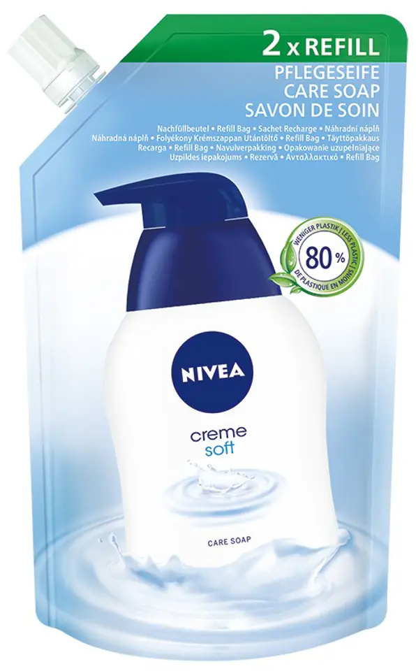 ⁨Nivea LIQUID SOAP stock Cream Soft 500ml⁩ at Wasserman.eu