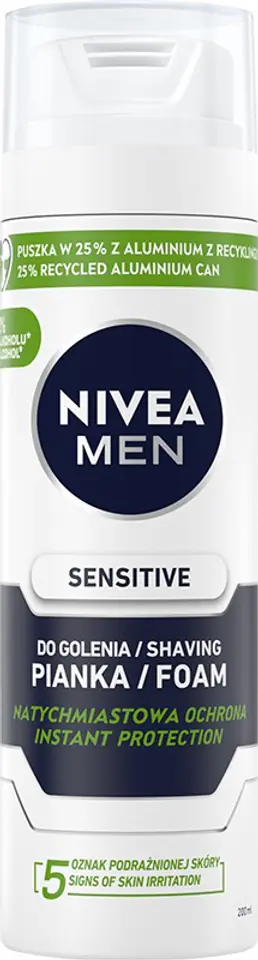 ⁨Nivea FOR MEN Pianka do golenia ŁAGODZĄCA 200ml⁩ w sklepie Wasserman.eu