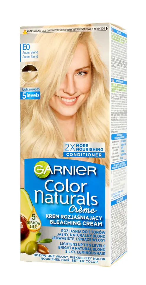 ⁨Garnier Color Naturals Krem koloryzujący nr E0 Rozjaśniacz Superblond 1op⁩ w sklepie Wasserman.eu