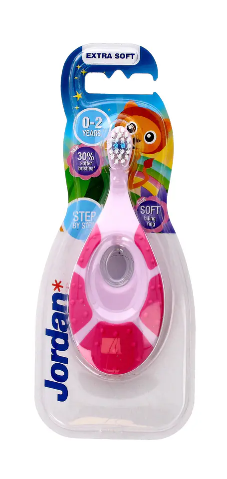 ⁨Jordan Toothbrush for children Step by Step 0-2 Extra soft - mix of patterns⁩ at Wasserman.eu