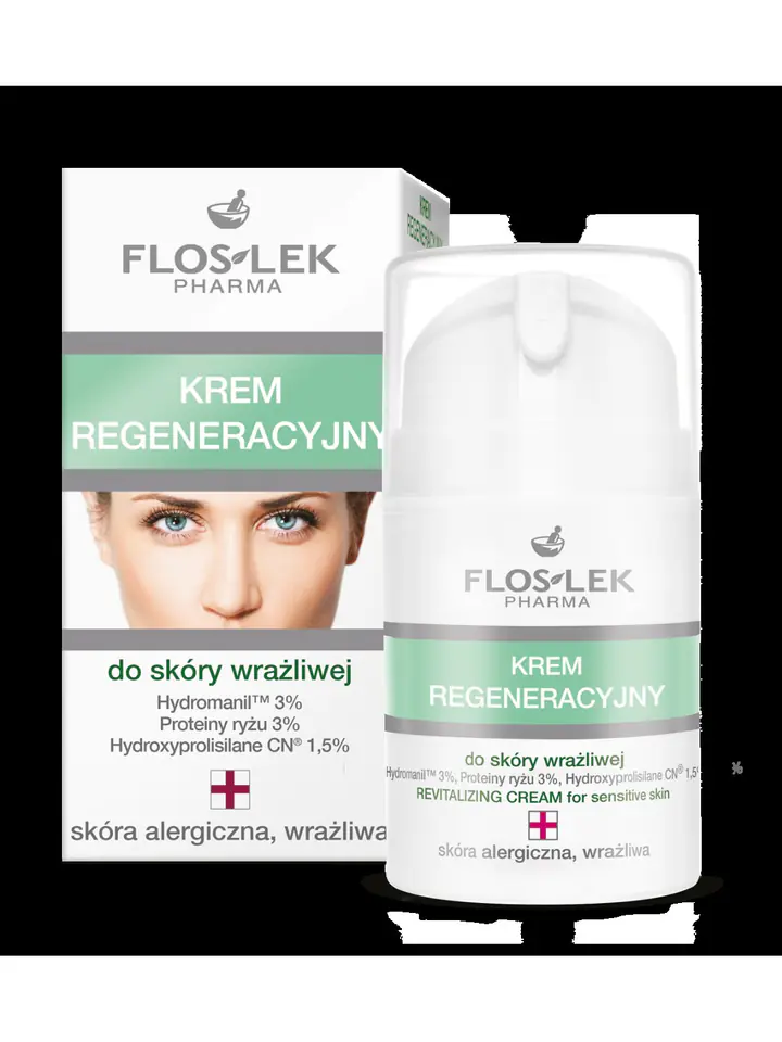 ⁨Floslek Hypo Regenerative Cream for Sensitive Skin⁩ at Wasserman.eu