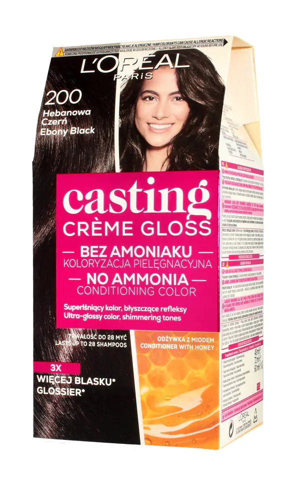 ⁨Casting Creme Gloss Krem koloryzujący nr 200 Hebanowa Czerń 1op.⁩ w sklepie Wasserman.eu