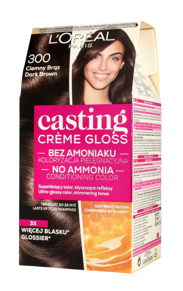 ⁨Casting Creme Gloss Coloring Cream No. 300 Dark Brown 1op.⁩ at Wasserman.eu