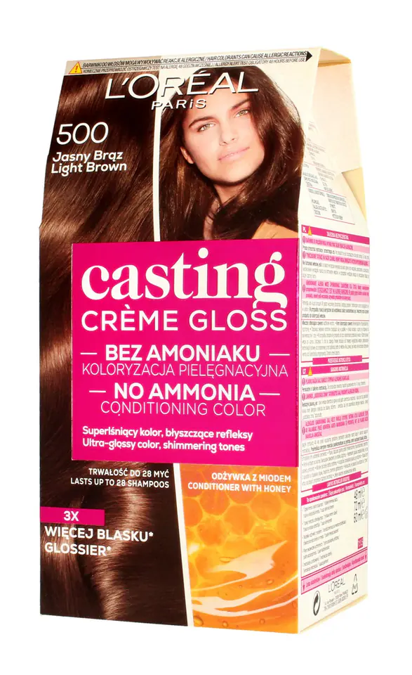 ⁨Casting Creme Gloss Krem koloryzujący nr 500 Jasny Brąz 1 op.⁩ w sklepie Wasserman.eu