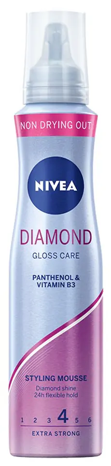 ⁨Nivea Hair Care Styling Hair Foam Diamond Gloss Care 150ml⁩ at Wasserman.eu