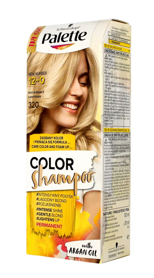⁨Palette Color Shampoo Szampon koloryzujący nr 12-0 (320) Rozjaśniacz 1op.⁩ w sklepie Wasserman.eu