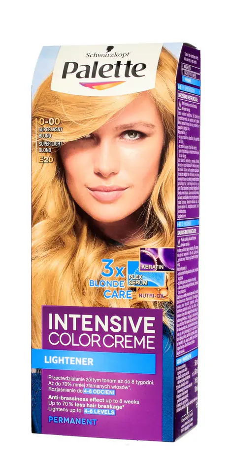 ⁨Palette Intensive Color Creme Color cream no. E20-super bright blond 1op.⁩ at Wasserman.eu