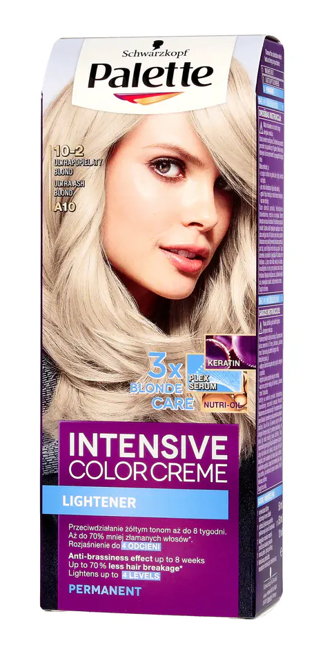 ⁨Palette Intensive Color Creme Krem koloryzujący nr 10-2 popielaty blond 1op.⁩ w sklepie Wasserman.eu