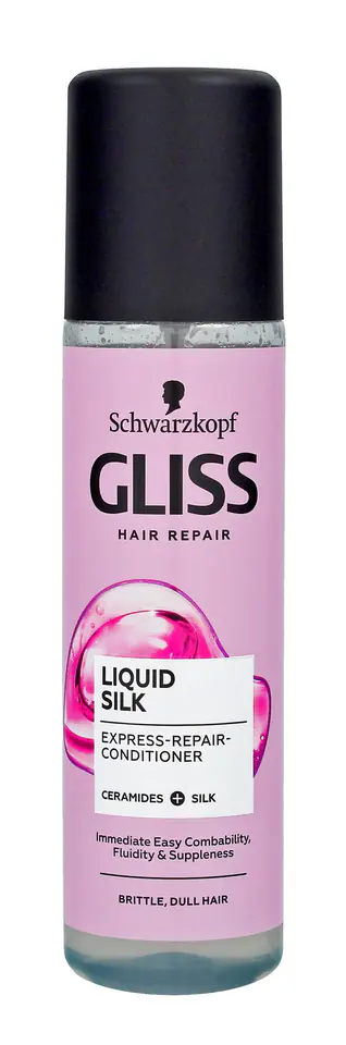 ⁨Schwarzkopf Gliss Kur Liquid Silk Odżywka-spray do włosów matowych 200ml⁩ w sklepie Wasserman.eu