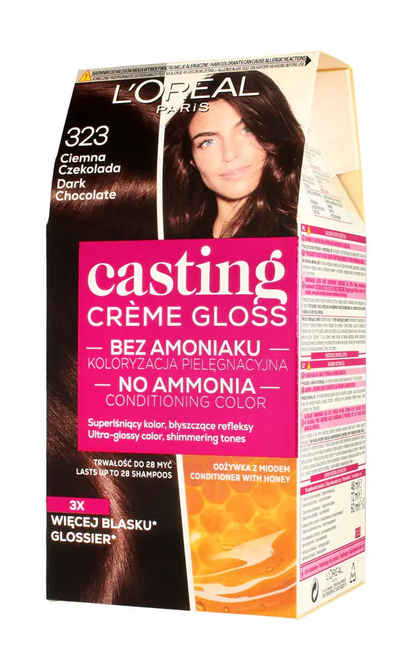 ⁨Casting Creme Gloss Krem koloryzujący nr 323 Ciemna Czekolada 1op.⁩ w sklepie Wasserman.eu