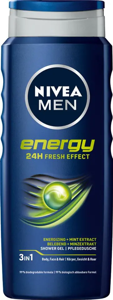 ⁨Nivea Men Shower Gel Energy 500ml⁩ at Wasserman.eu