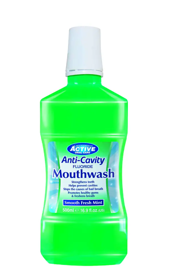 ⁨Beauty Formulas Active Oral Care Płyn do płukania jamy ustnej Fresh Mint z fluorem⁩ w sklepie Wasserman.eu