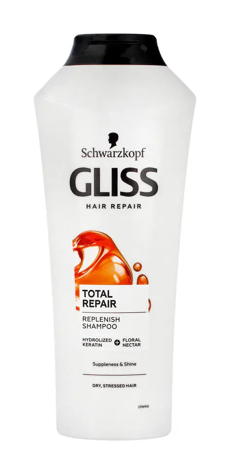 ⁨Schwarzkopf Gliss Kur Total Repair Szampon do włosów suchych i zniszczonych 400ml⁩ w sklepie Wasserman.eu