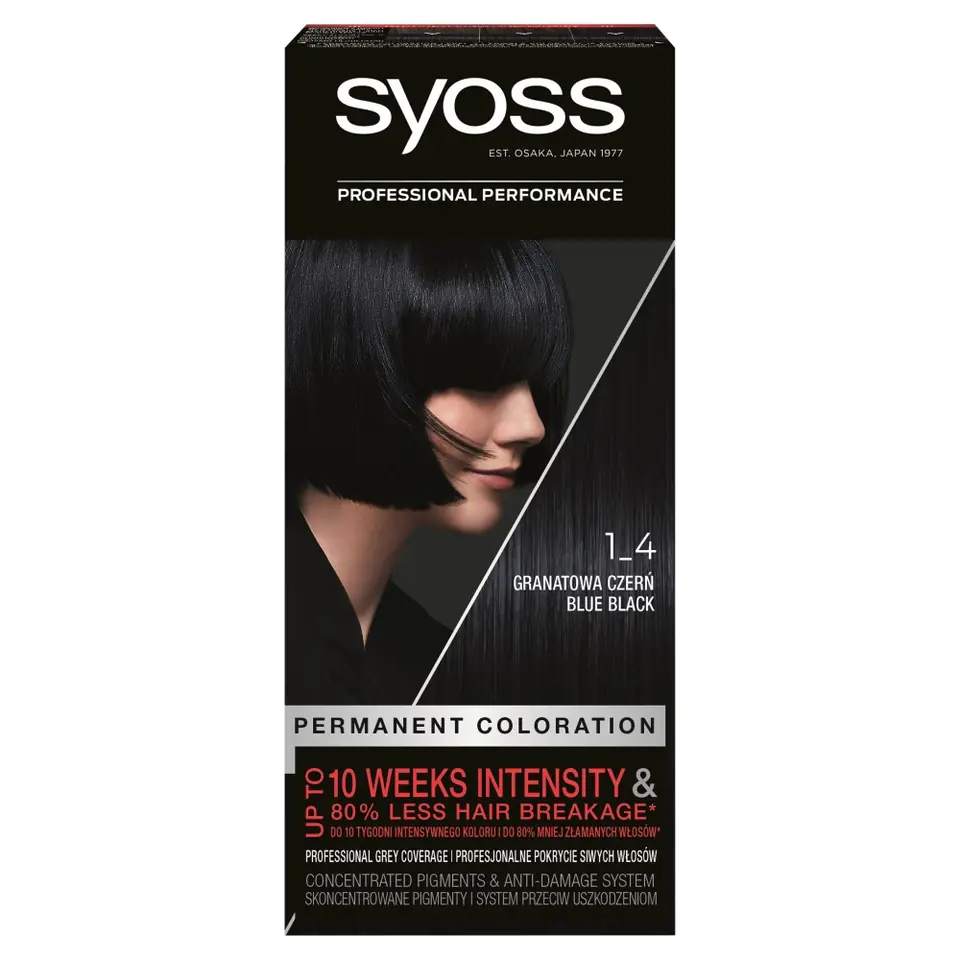 ⁨Schwarzkopf Syoss Farba do włosów Granatowa Czerń nr 1-4 1op.⁩ w sklepie Wasserman.eu