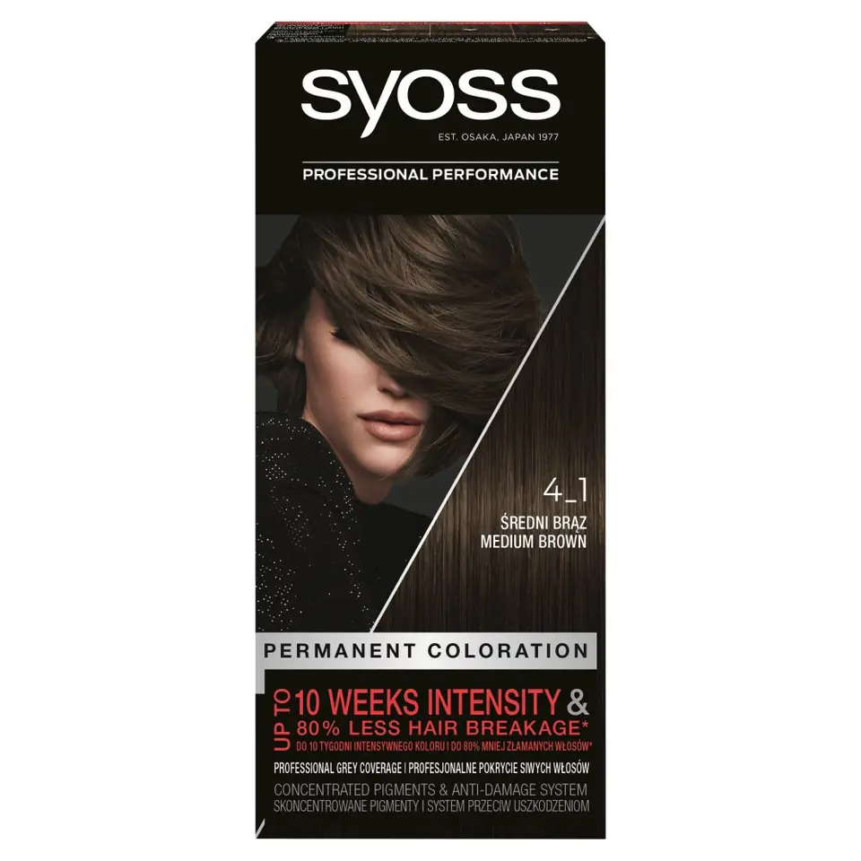 ⁨Schwarzkopf Syoss Hair dye Medium Brown No. 4-1 1op.⁩ at Wasserman.eu