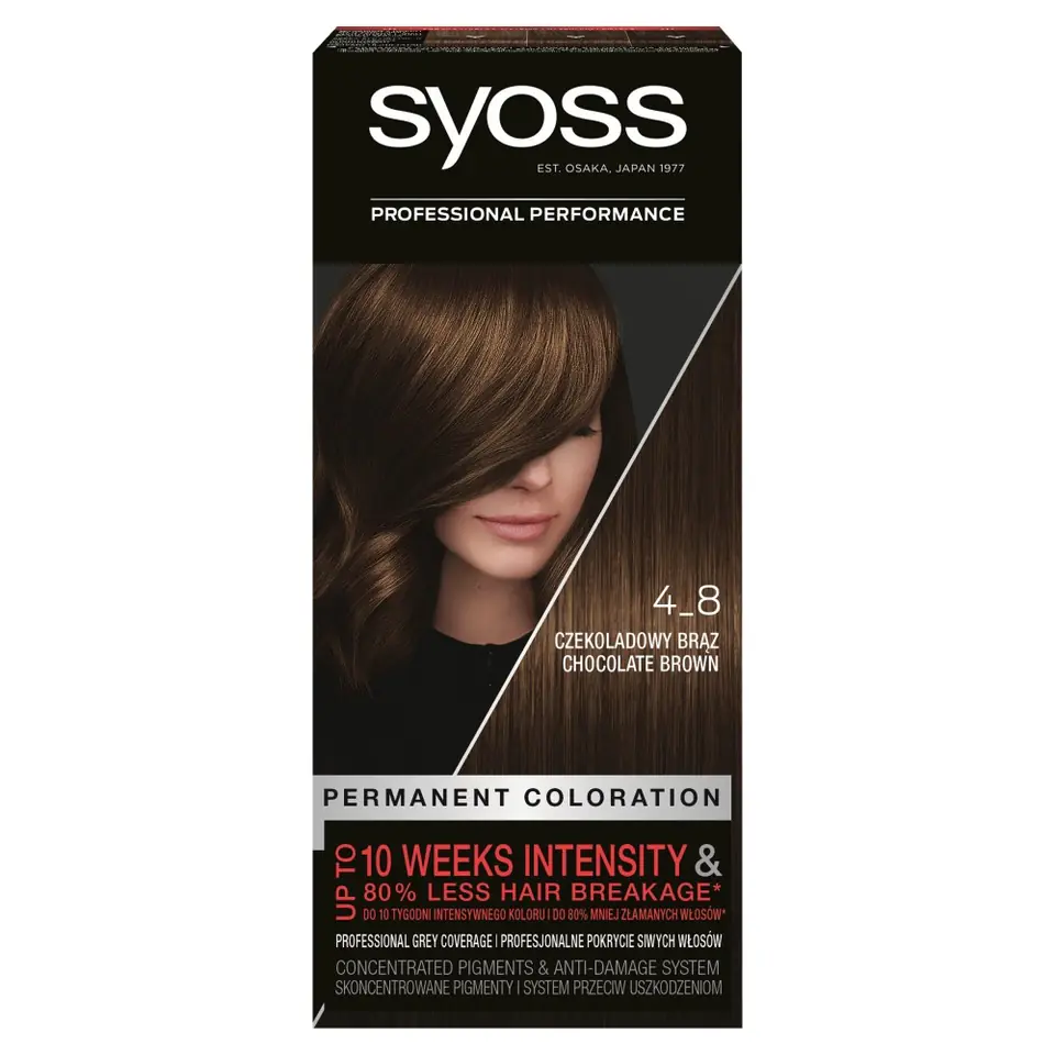 ⁨Schwarzkopf Syoss Farba do włosów Czekoladowy Brąz nr 4-8 1op.⁩ w sklepie Wasserman.eu