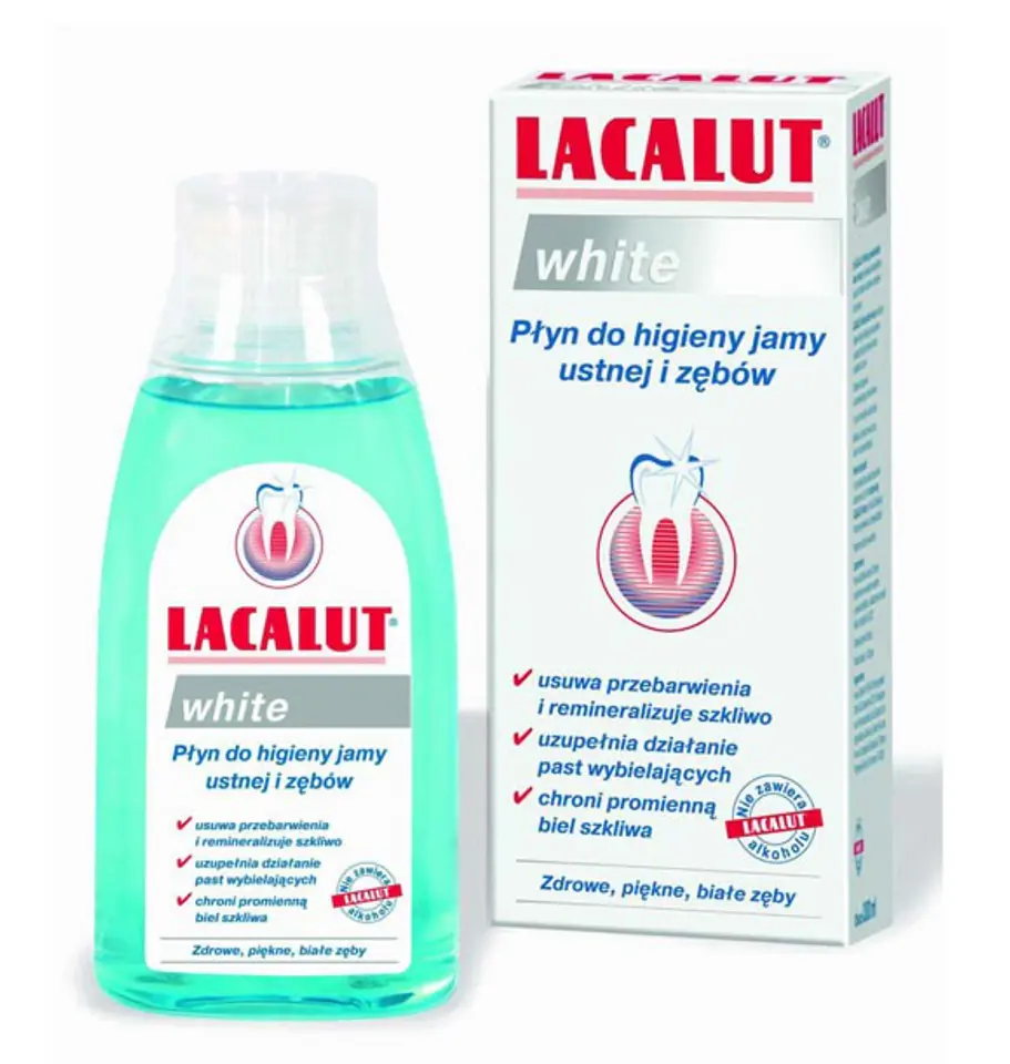 ⁨Lacalut Płyn do płukania ust White 300ml⁩ w sklepie Wasserman.eu