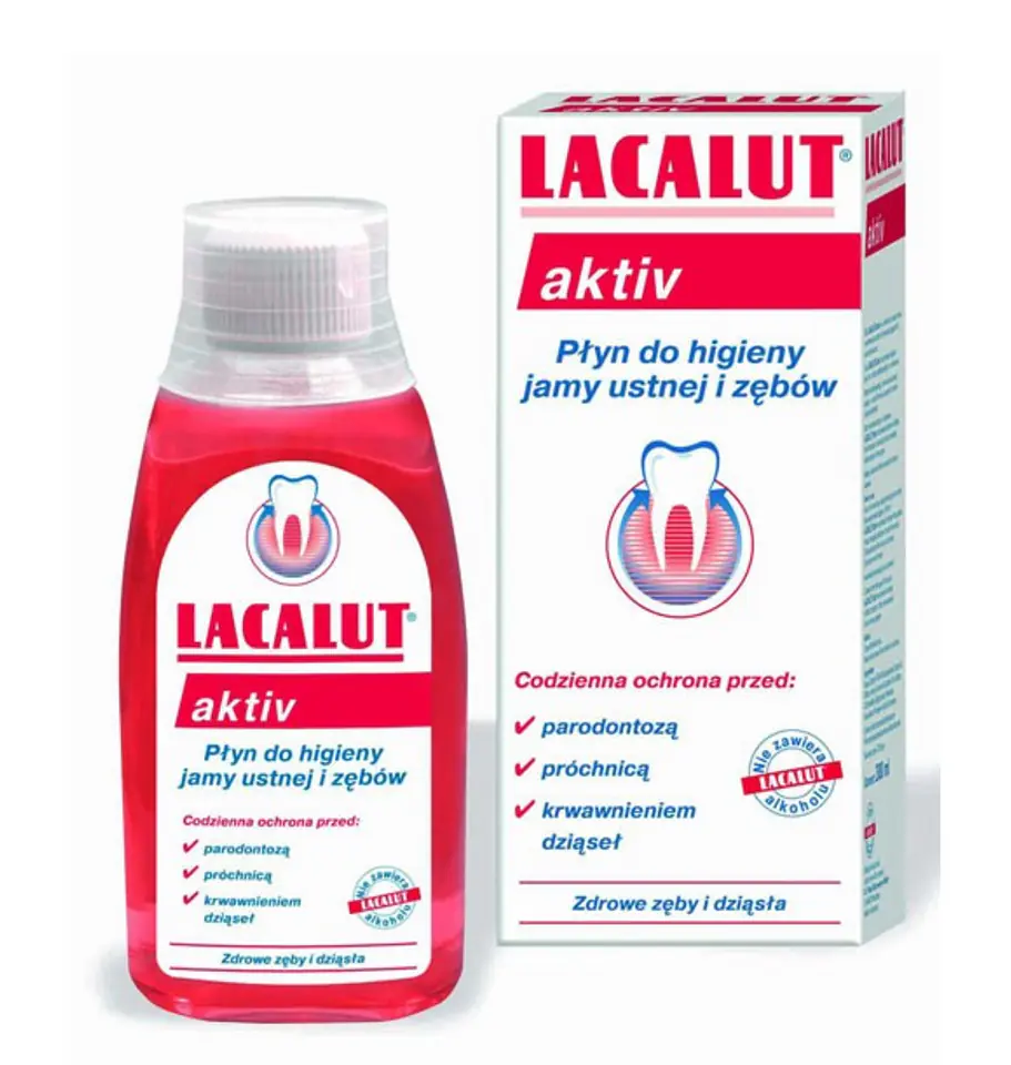 ⁨Lacalut Płyn do płukania ust Aktiv 300ml⁩ w sklepie Wasserman.eu