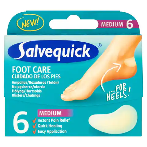 ⁨Salvequick Hydrocolloidal Foot Protection Patches - medium 6pcs⁩ at Wasserman.eu