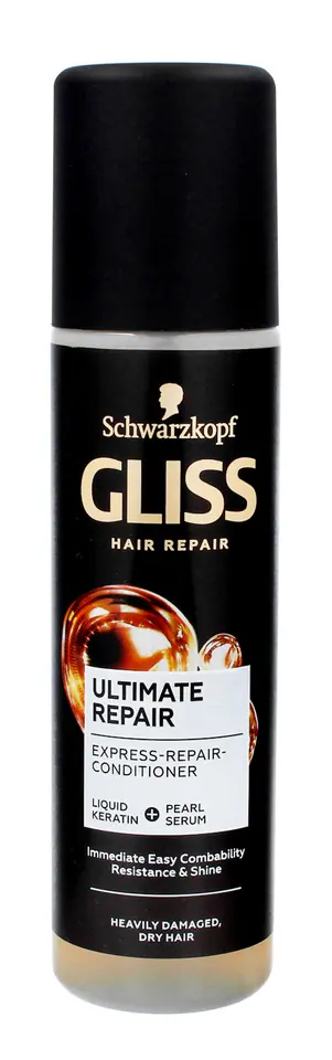 ⁨Schwarzkopf Gliss Kur Ultimate Repair Odżywka-ekspresowy spray do włosów 200ml⁩ w sklepie Wasserman.eu