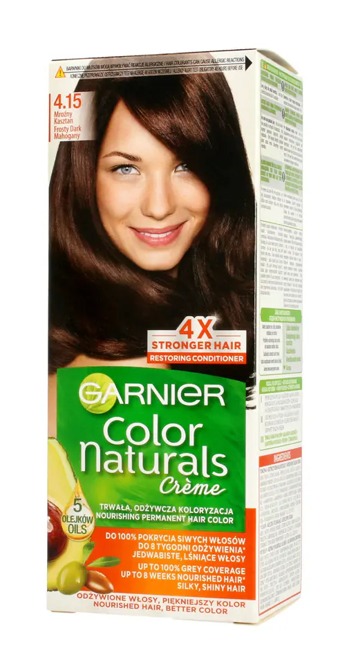 ⁨Garnier Color Naturals Krem koloryzujący nr 4.15 Mroźny Kasztan 1op⁩ w sklepie Wasserman.eu