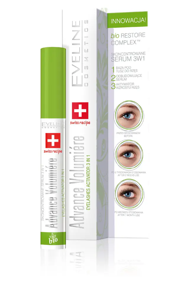 ⁨Eveline Advance Volumiere Eyelash conditioner 3in1 10ml⁩ at Wasserman.eu