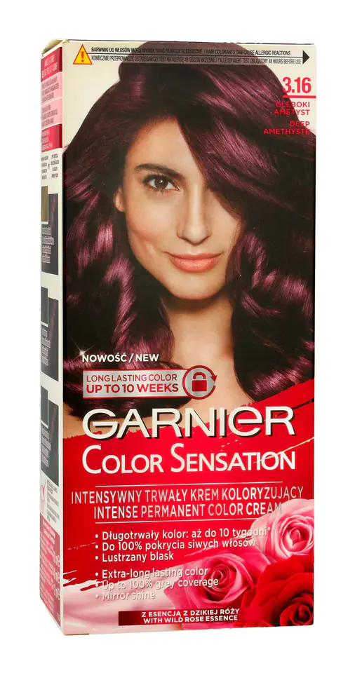 ⁨Garnier Color Sensation Krem koloryzujący 3.16 Amethyst- Głęboki ametyst⁩ w sklepie Wasserman.eu