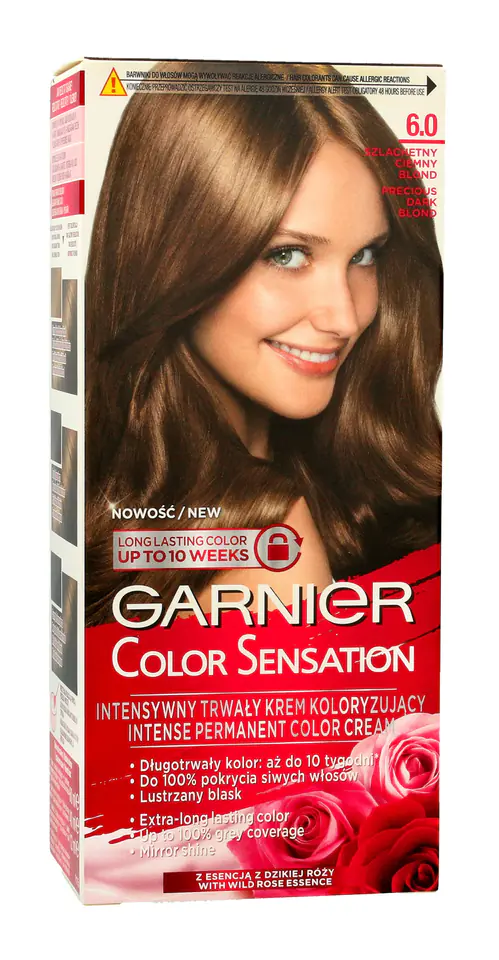⁨Garnier Color Sensation Krem koloryzujący 6.0 Dark Blond- Szlachetny ciemny blond⁩ w sklepie Wasserman.eu