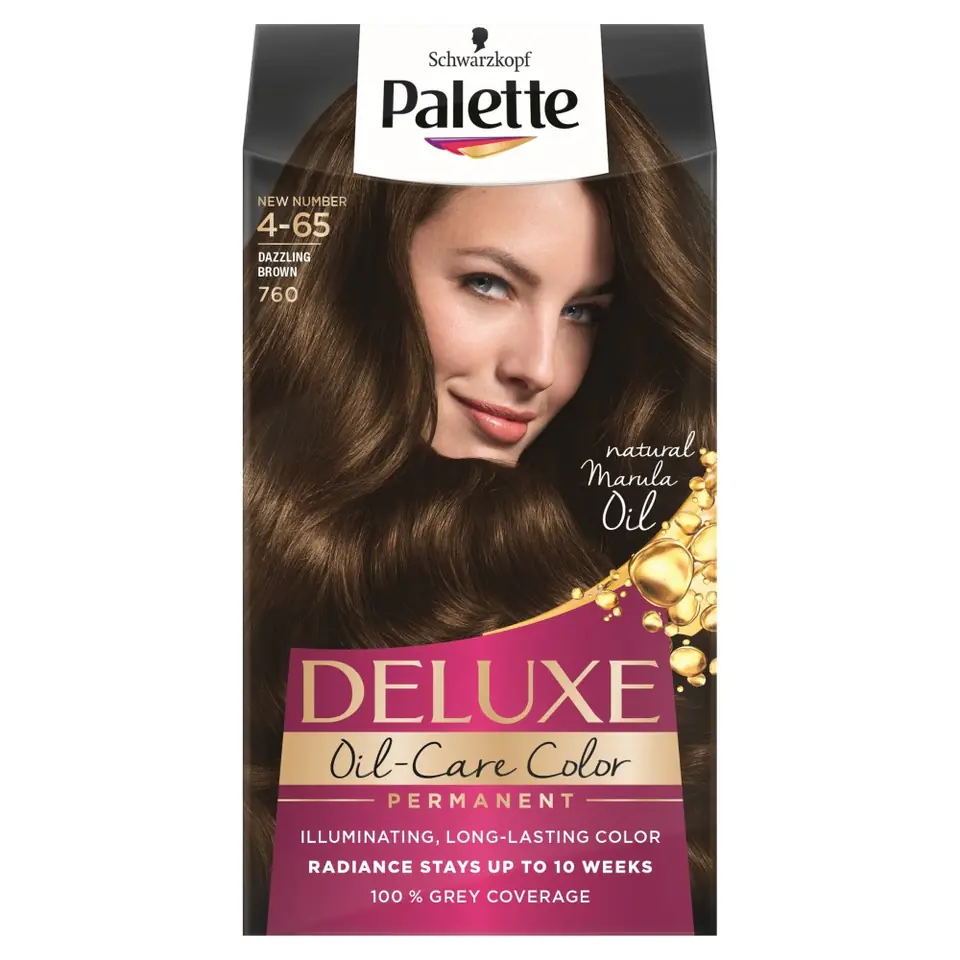 ⁨Palette Deluxe Permanent Hair Dye No. 760 Dazzling Brown 1op.⁩ at Wasserman.eu