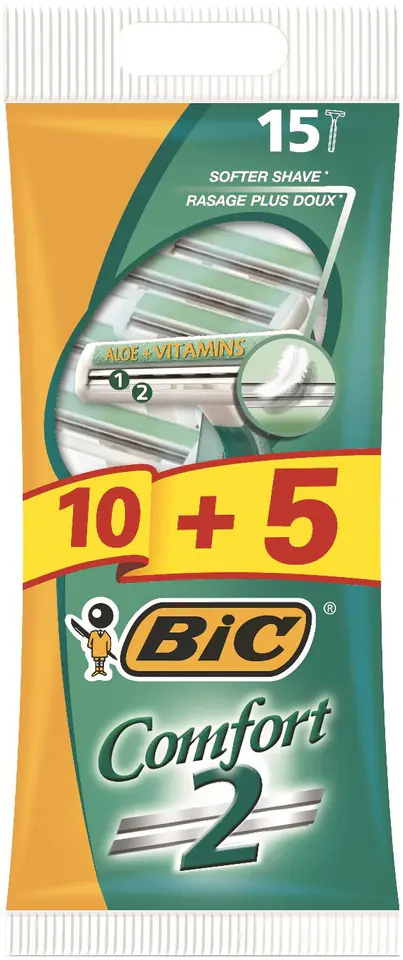 ⁨Bic Razor Comfort 2 Pouch 10+5pcs⁩ at Wasserman.eu