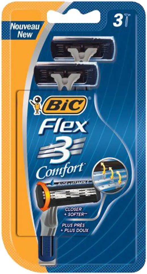 ⁨Bic Comfort 3 Flex Blister 3⁩ at Wasserman.eu