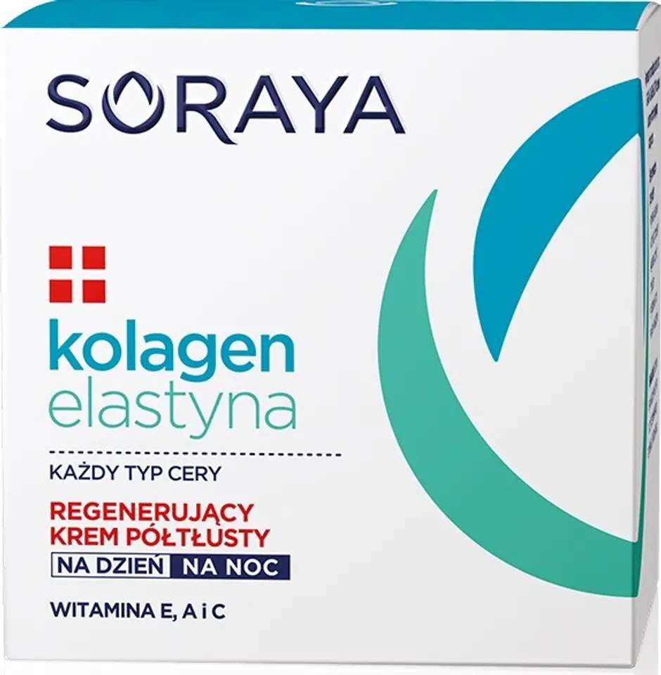 ⁨Soraya Kolagen Elastyna Regenerujący Krem półtłusty na dzień i noc 50ml⁩ w sklepie Wasserman.eu