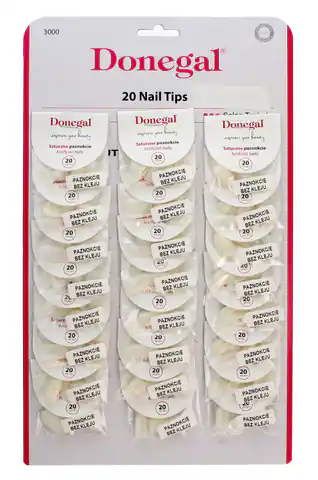 ⁨DONEGAL Sztuczne paznokcie French 24 zestawy po 20 sztuk⁩ w sklepie Wasserman.eu