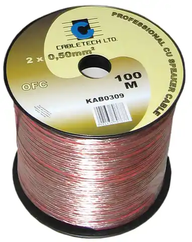 ⁨KAB0309 OFC Speaker Cable 0.5mm (Roll 100m)⁩ at Wasserman.eu