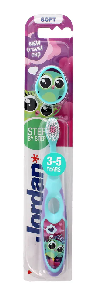 ⁨Jordan Toothbrush for children Step by Step 3-5 soft - a mix of patterns⁩ at Wasserman.eu