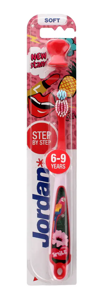 ⁨Jordan Toothbrush for children Step by Step 6-9 soft - a mix of patterns⁩ at Wasserman.eu