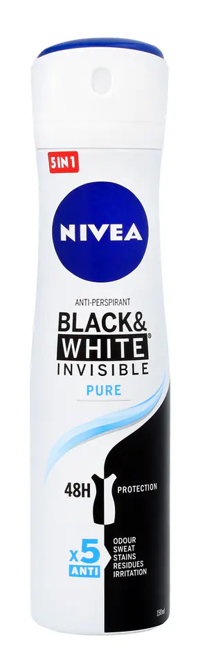 ⁨Nivea Dezodorant INVISIBLE PURE spray damski 150ml⁩ w sklepie Wasserman.eu