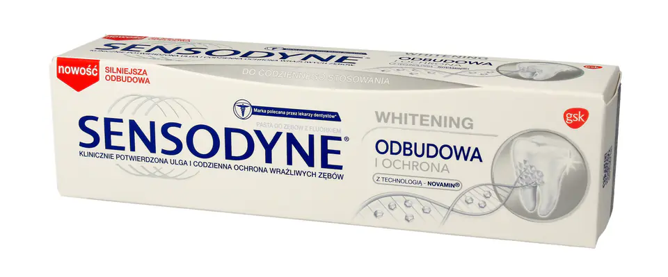 ⁨GSK Sensodyne Pasta do zębów Odbudowa i Ochrona Whitening 75ml⁩ w sklepie Wasserman.eu