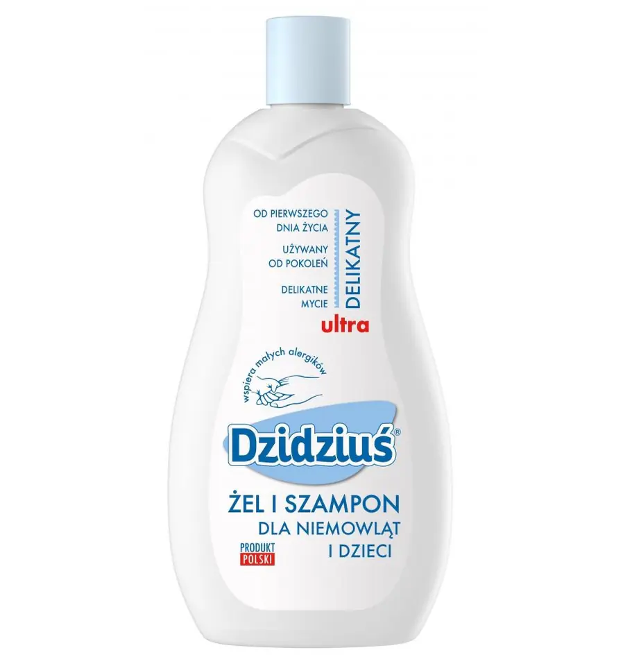 ⁨Dzidziuś Żel Szampon dla niemowląt i dzieci z proteinami pszenicznymi 500ml⁩ w sklepie Wasserman.eu