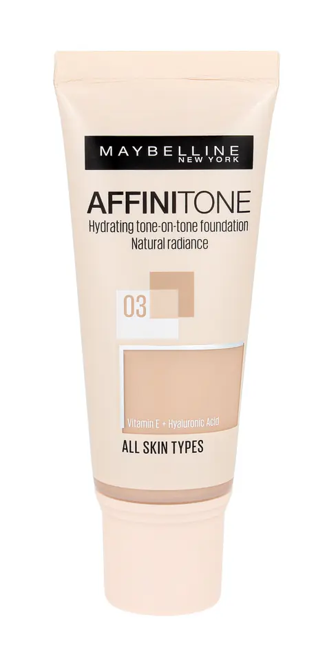 ⁨Maybelline Affinitone Foundation No. 03 Light Sand Beige - tube 30ml⁩ at Wasserman.eu