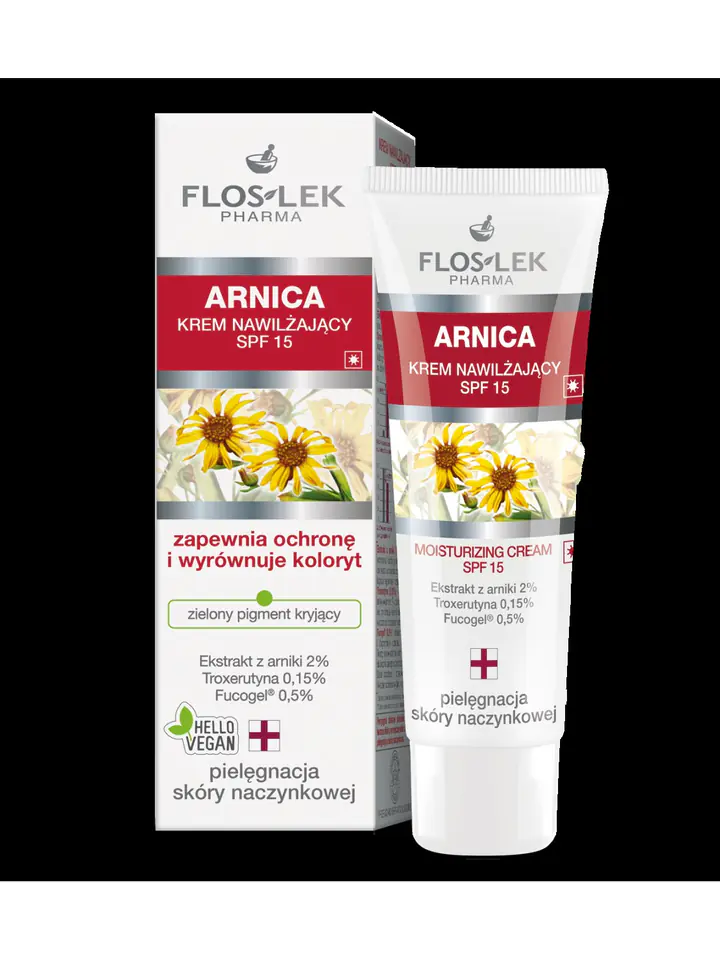 ⁨Floslek ARNICA® Krem nawilżający SPF 15 - 50 ml⁩ w sklepie Wasserman.eu