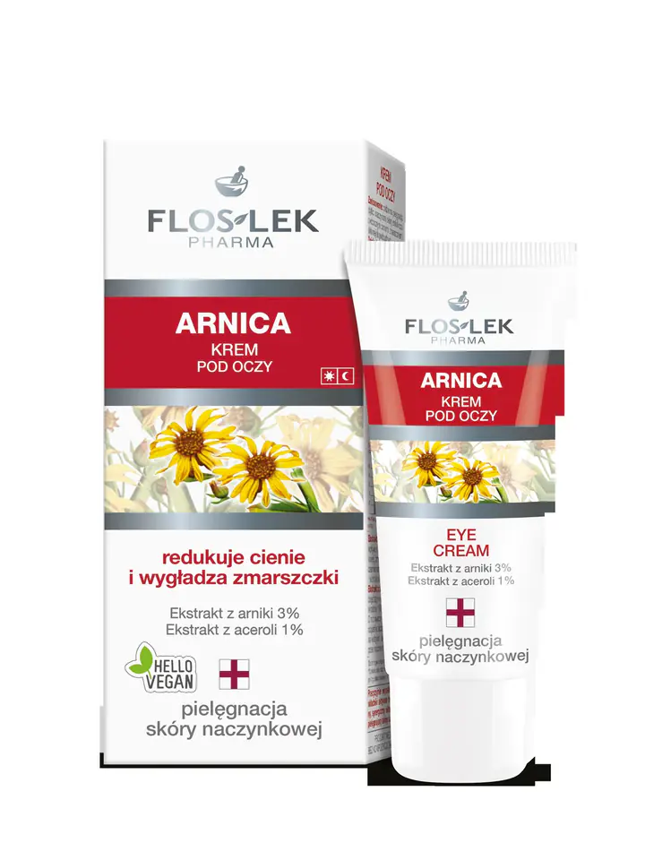 ⁨Floslek Pharma Arnica Eye cream to reduce dark circles⁩ at Wasserman.eu