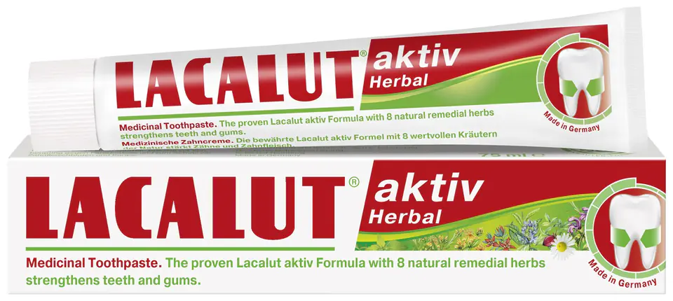 ⁨Lacalut Toothpaste Activ Herbal 75 ml⁩ at Wasserman.eu