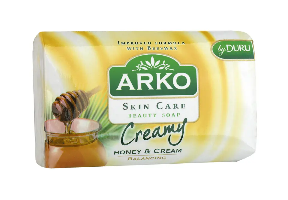 ⁨Arko Mydło w kostce nawilżające Creamy Honey & Cream 90g⁩ w sklepie Wasserman.eu