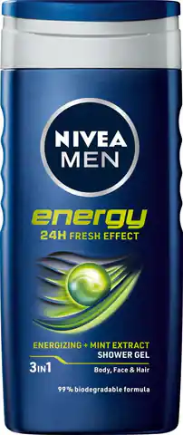 ⁨Nivea Men Shower Gel Energy 250 ml⁩ at Wasserman.eu