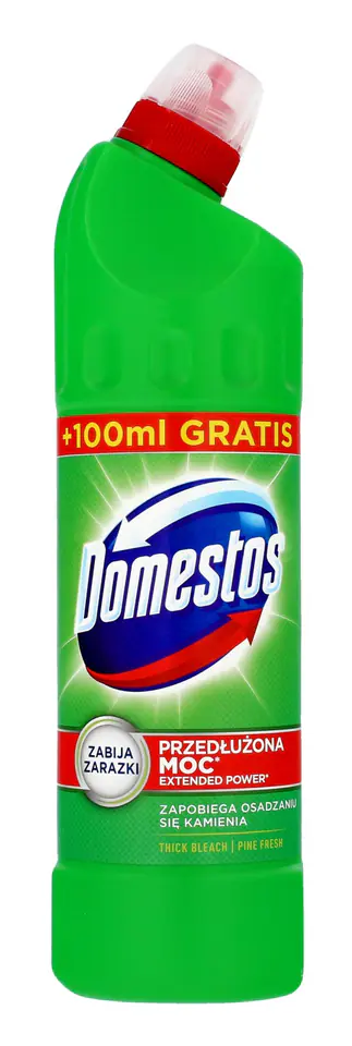 ⁨Domestos Pine Fresh Płyn Wc czyszcząco dezynfekujący 650+100 ml⁩ w sklepie Wasserman.eu