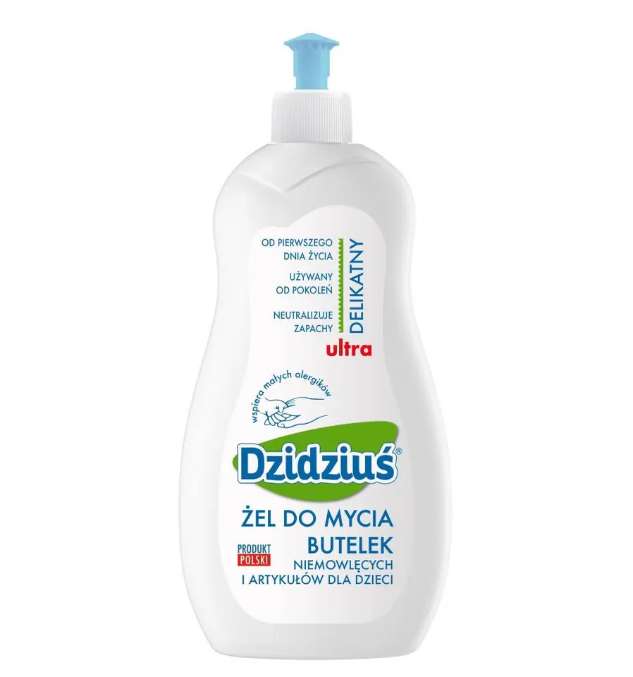 ⁨Dzidziuś Żel do mycia butelek niemowlęcych hipoalergiczny 500ml⁩ w sklepie Wasserman.eu