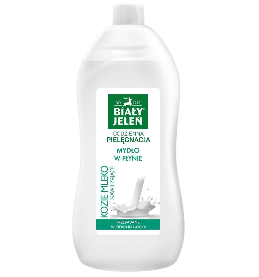 ⁨White Deer Hypoallergenic Liquid Soap Goat Milk - Stock 1L⁩ at Wasserman.eu