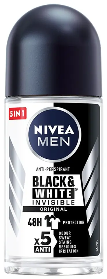 ⁨Nivea Dezodorant Antyperspirant INVISIBLE POWER roll-on męski 50ml⁩ w sklepie Wasserman.eu